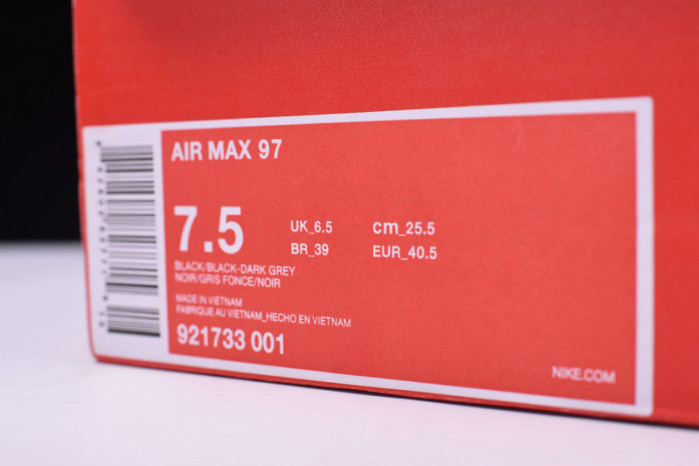 nike air max 97 triple black 921733-001